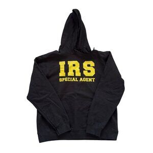 IRS Special Agent Hoodie – Men’s Large – Black Graphic Sweatshirt
